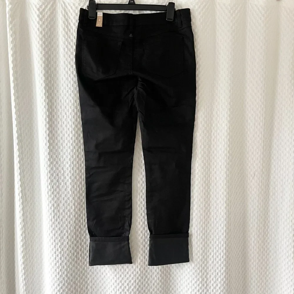 New Prana Kara Jeans  Rolled Cuffed Straight Leg 4/27 Black Out 1965611 - Picture 3 of 5